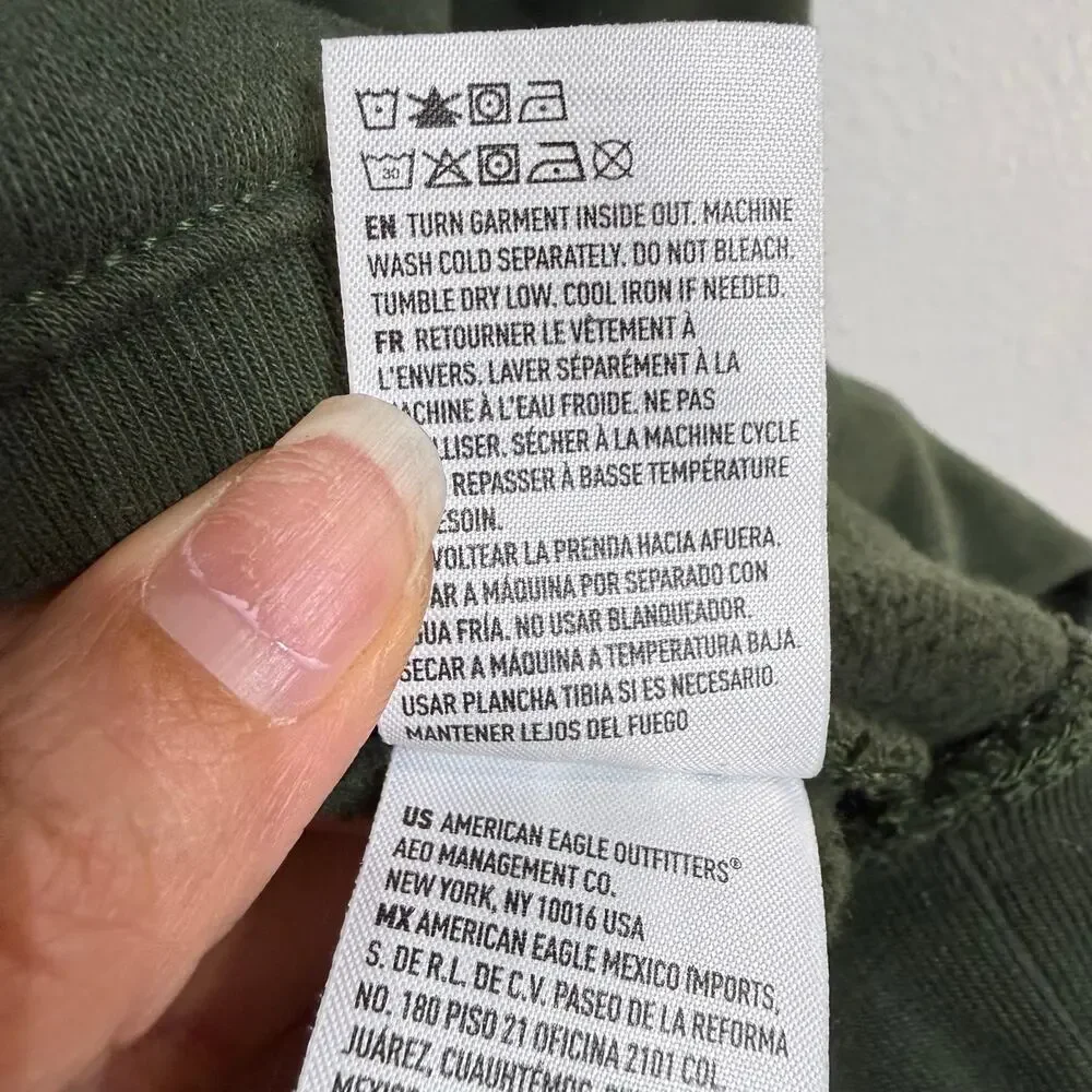 American Eagle Green Paris 1977 Graphic Sweatshirt Sz M